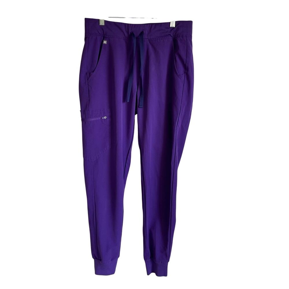 Figs Zamora Jogger Scrub Pants Sz S Purple Pulse Drawstring Pockets Medical